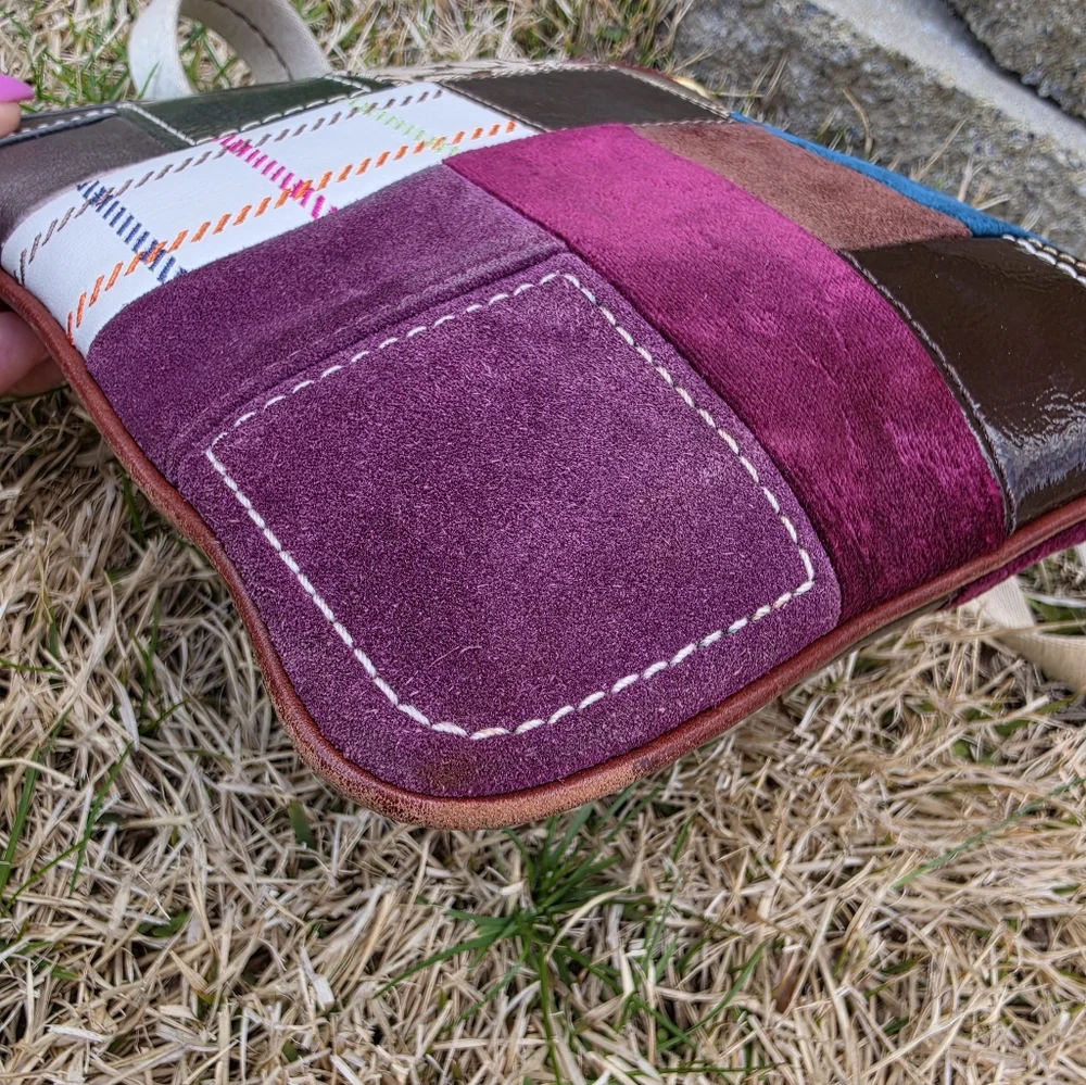 Coach 2007 Holiday Patchwork Crossbody Bag.